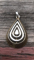 V0316 ONE (1) Gold Plated Vintage Metal Teardrop Pendant