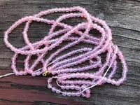 V0436  THREE (3) FULL Strands of Vintage Czech Glass Beads “Light Pink”