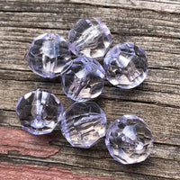 V0440 Set of TWENTY FIVE (25) Vintage Lucite Beads “Clear”